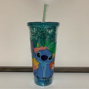 Disney Lilo & Stitch “Ohana” Carnival Tumbler Cup with Lid and Straw-32 Oz.